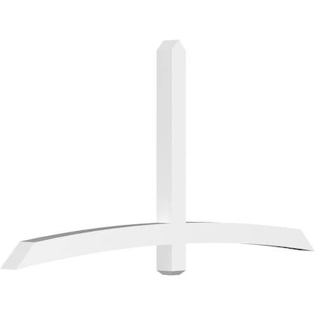 Ekena Millwork Bellingham Architectural Grade PVC Gable Bracket, 84"W x 42"H x 4"D x 4"F, 12/12 Pitch GBP084X42X0404BEL00